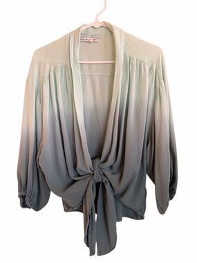 YOUNG FABULOUS & BROKE YFB Carmen Ombre Tie Front Top XS Fits up to a M